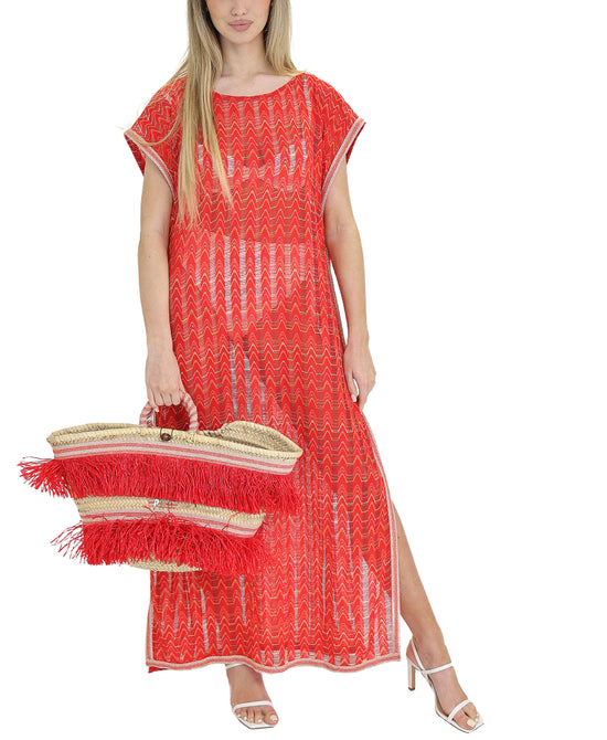 Printed Maxi Swim Cover-Up view 