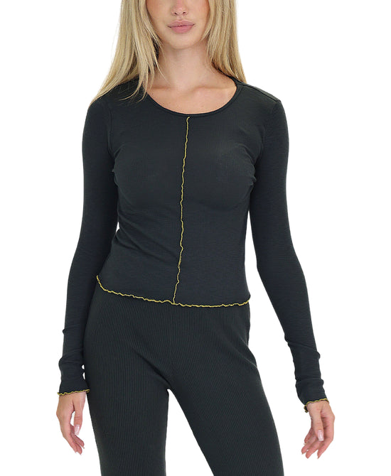 Ribbed Knit Top view 