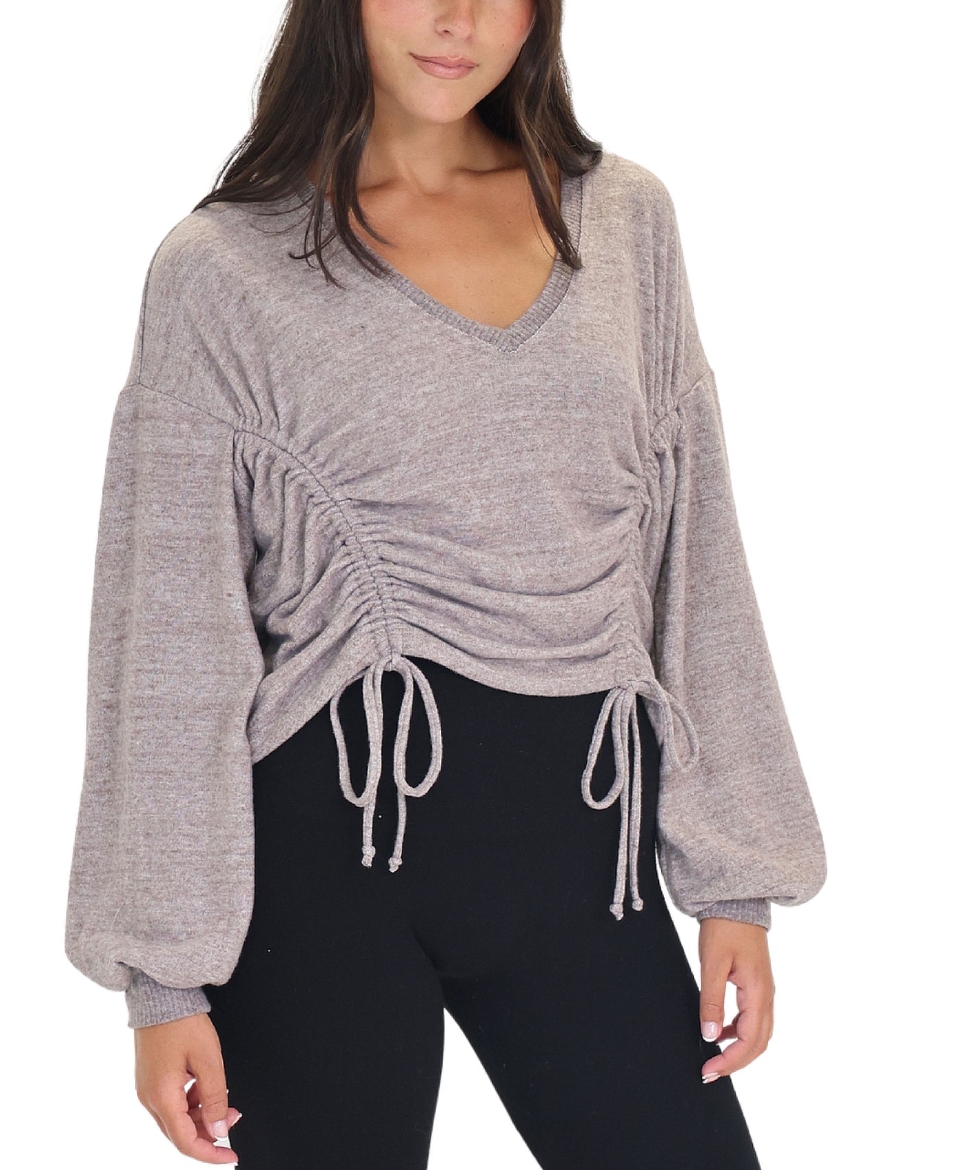 Ruched Knit Top view 1