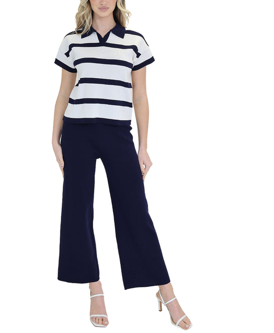 Knit Stripe Top & Pants Set- 2 Pc Set view 