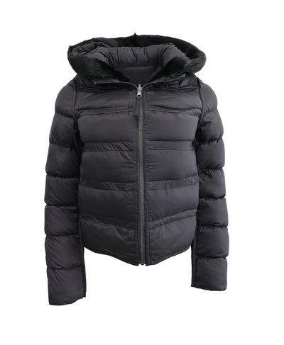 Reversible Fur & Puffer Hooded Jacket image 2