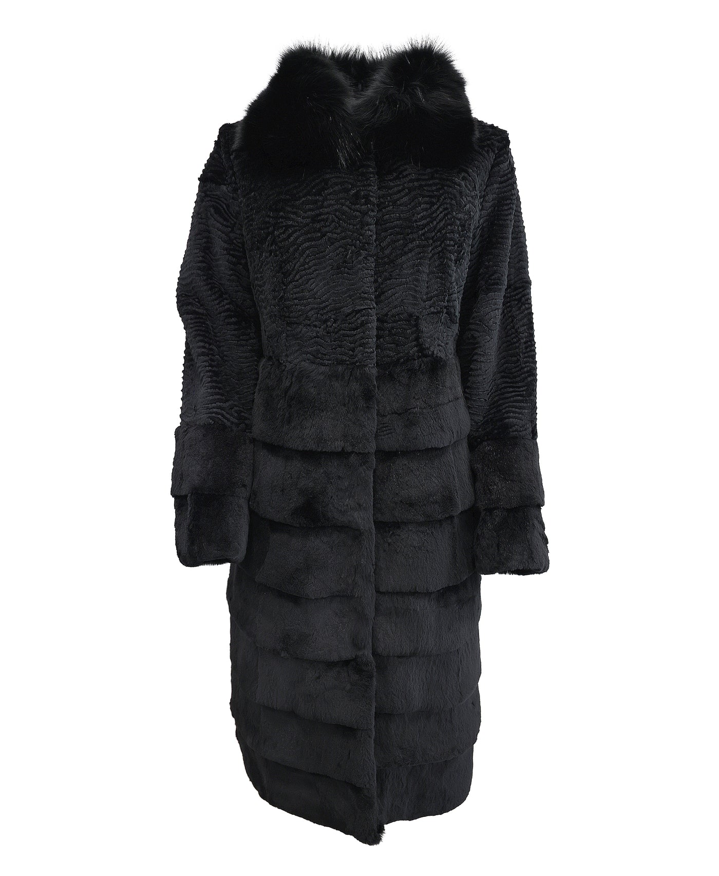 Textured Fur Coat image 1