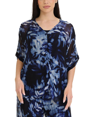 Silk Tie Dye Print Top image 1