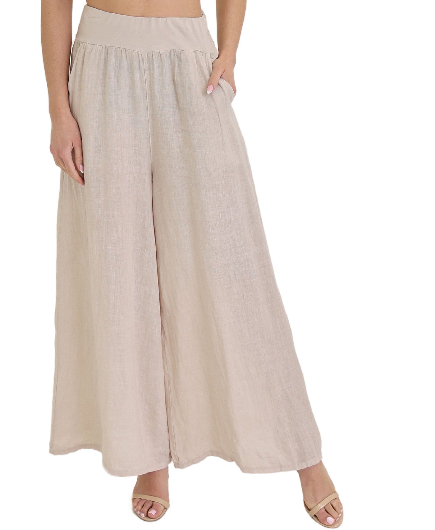 Linen Wide Leg Pants view 1