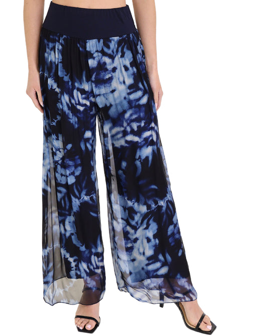 Silk Tie Dye Print Pants view 