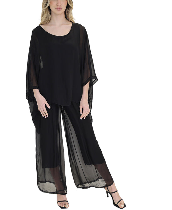 Silk Wide Leg Pants view 