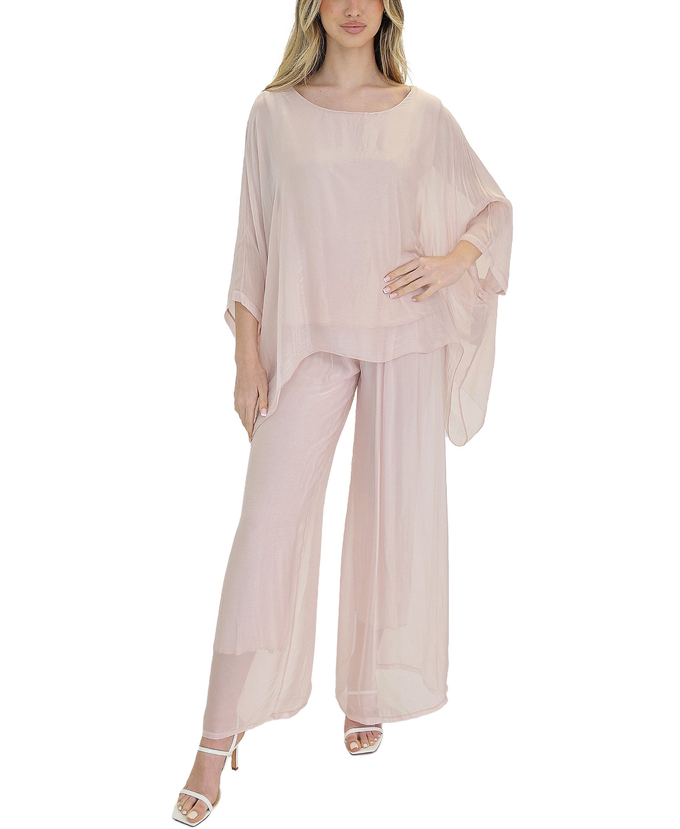 Silk Wide Leg Pants view 2