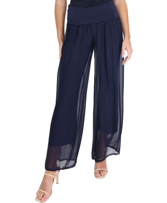 Silk Wide Leg Pants view 