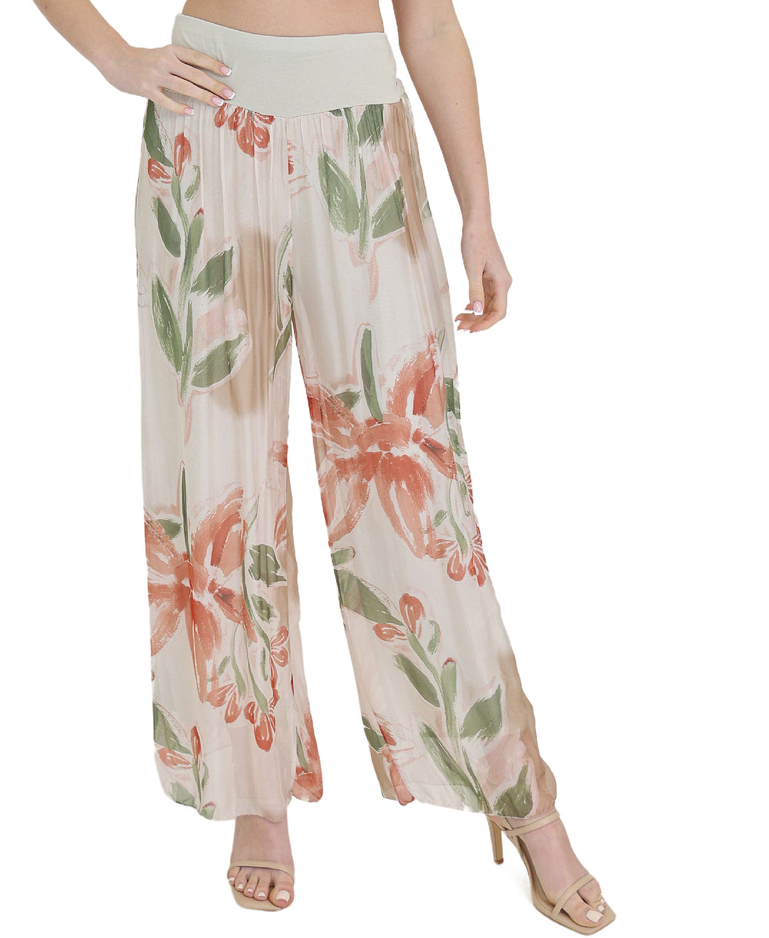 Silk Floral Print Pants – FOX'S - Online
