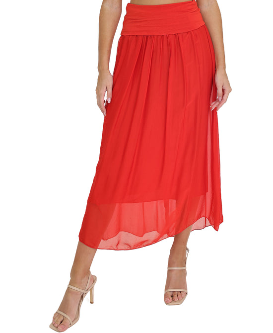 Silk Maxi Skirt view 