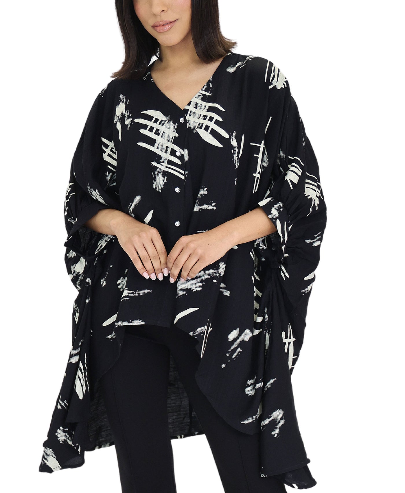 Printed Hi-Lo Blouse view 1