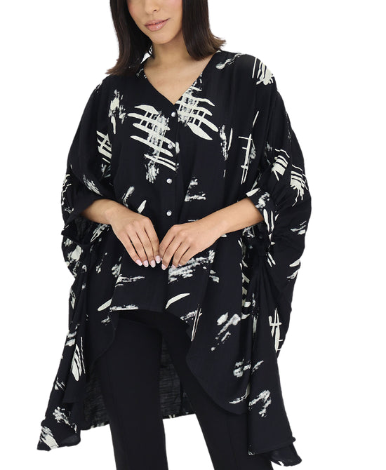 Printed Hi-Lo Blouse view 