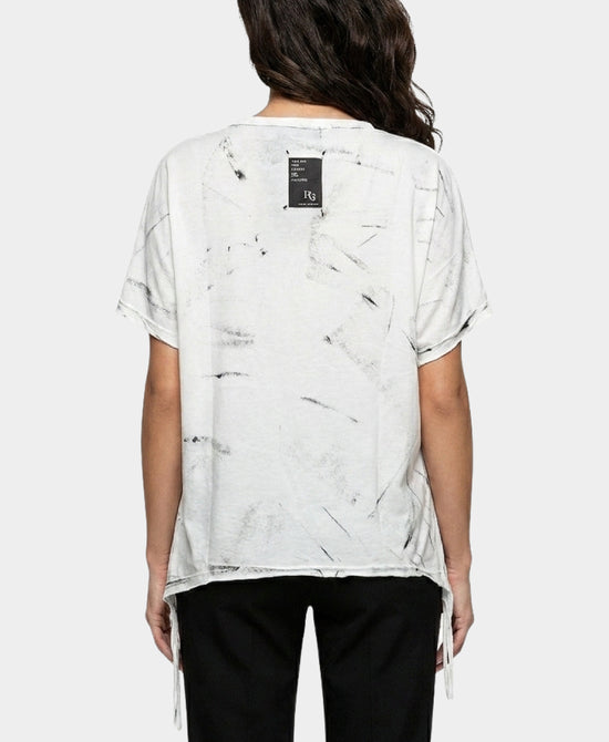 
Tee w/ Paint Splatter Detail & Studs in WHITE view 2