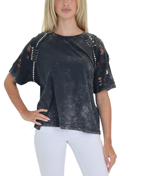 Distressed Top w/ Studs view 