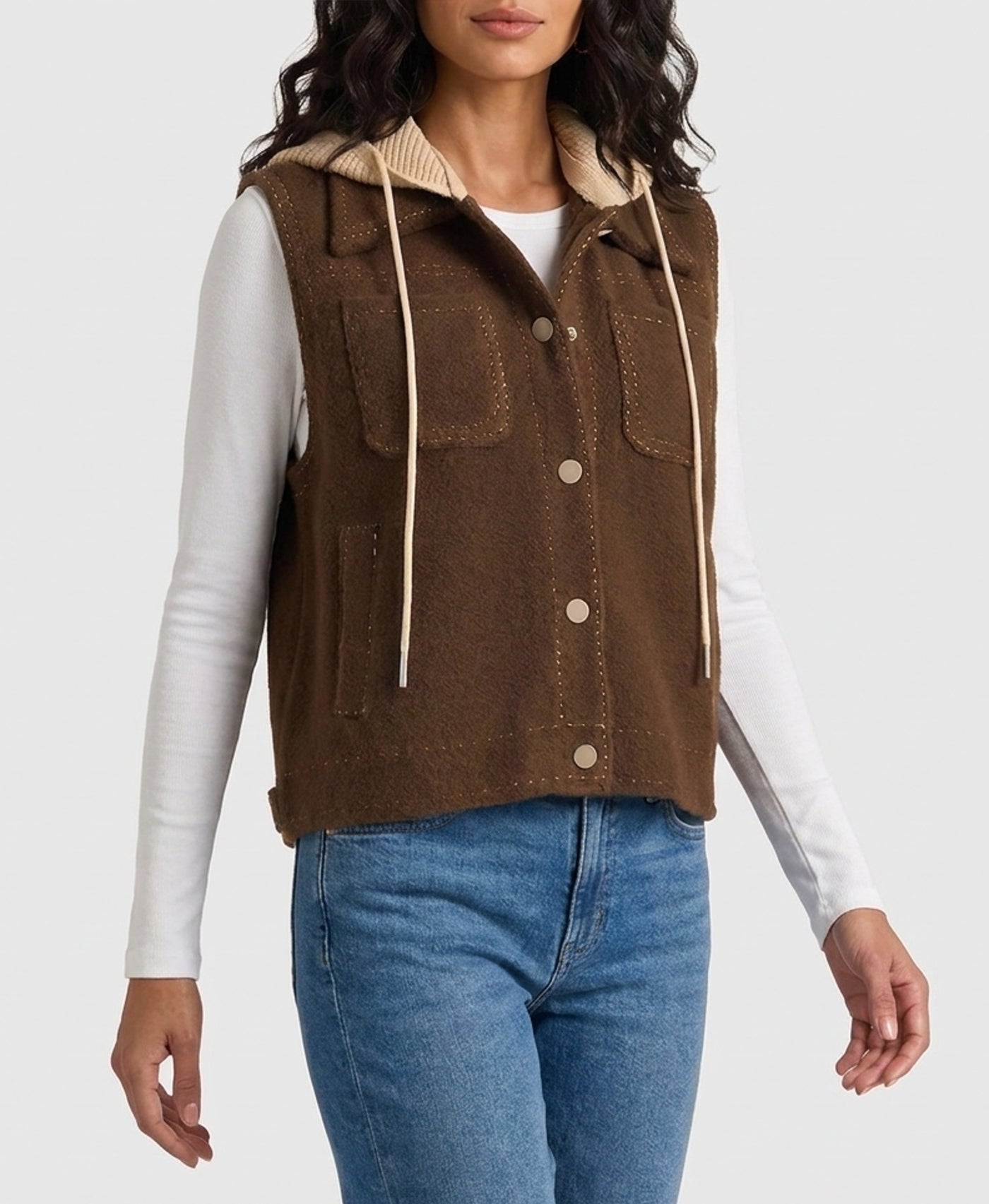 Hooded Sweater Vest – FOX'S - Online