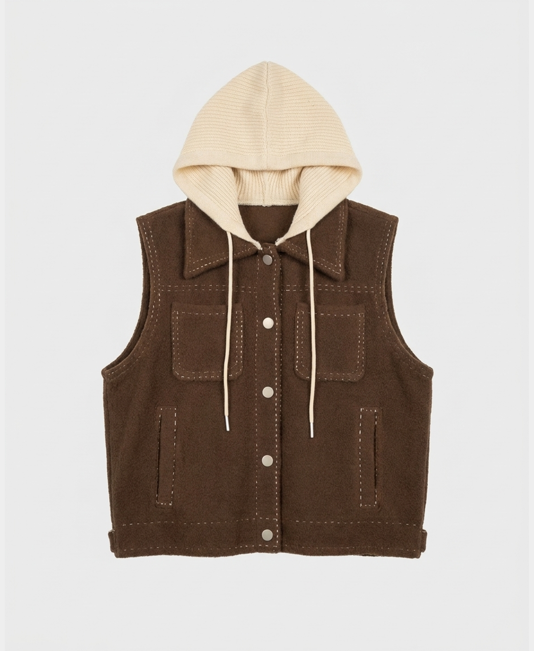 Hooded Sweater Vest – FOX'S - Online