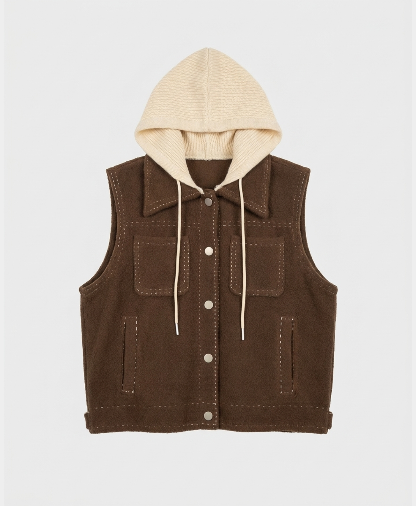 Hooded Sweater Vest – FOX'S - Online