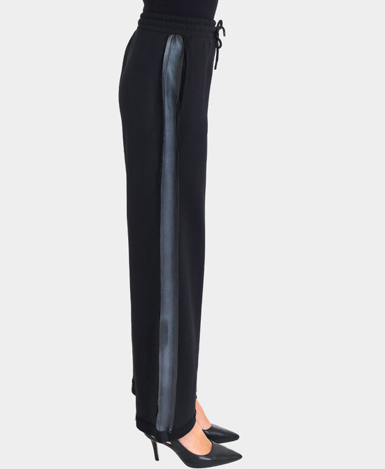 Faux Leather Trim Pants view 
