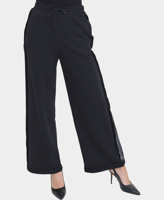 Faux Leather Trim Pants view 