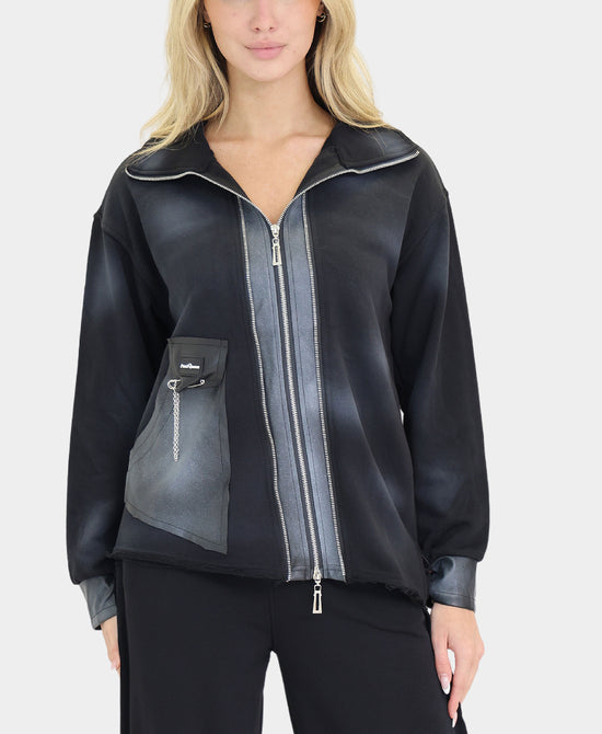 "Punk Queen" Zip Up Top view 