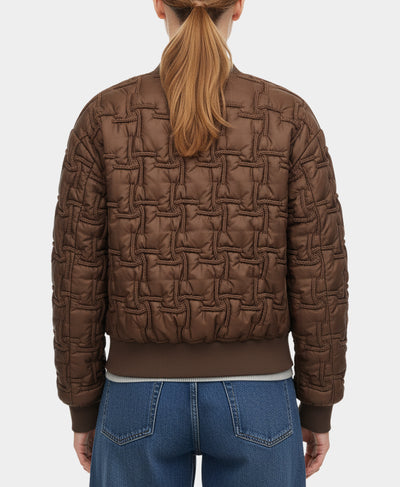 Bomber Jacket w/ Textured Detail image 2