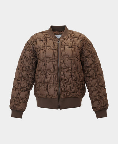 Bomber Jacket w/ Textured Detail image 3