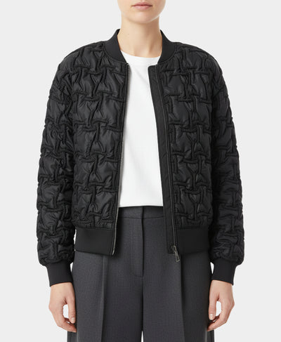 Bomber Jacket w/ Textured Detail image 1