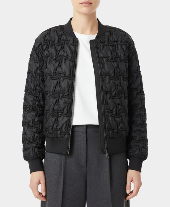 Bomber Jacket w/ Textured Detail view 