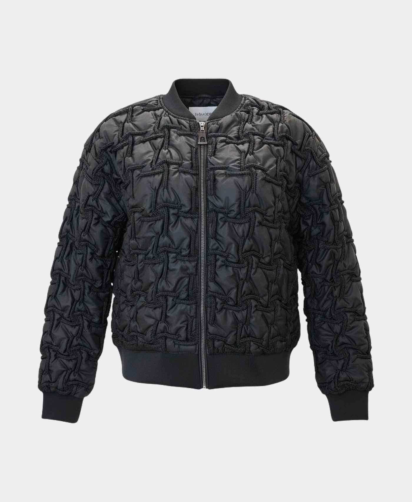 Bomber Jacket w/ Textured Detail view 3