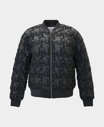 Bomber Jacket w/ Textured Detail image 3