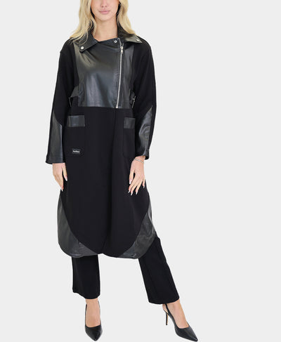 Faux Leather Trim Topper image 1