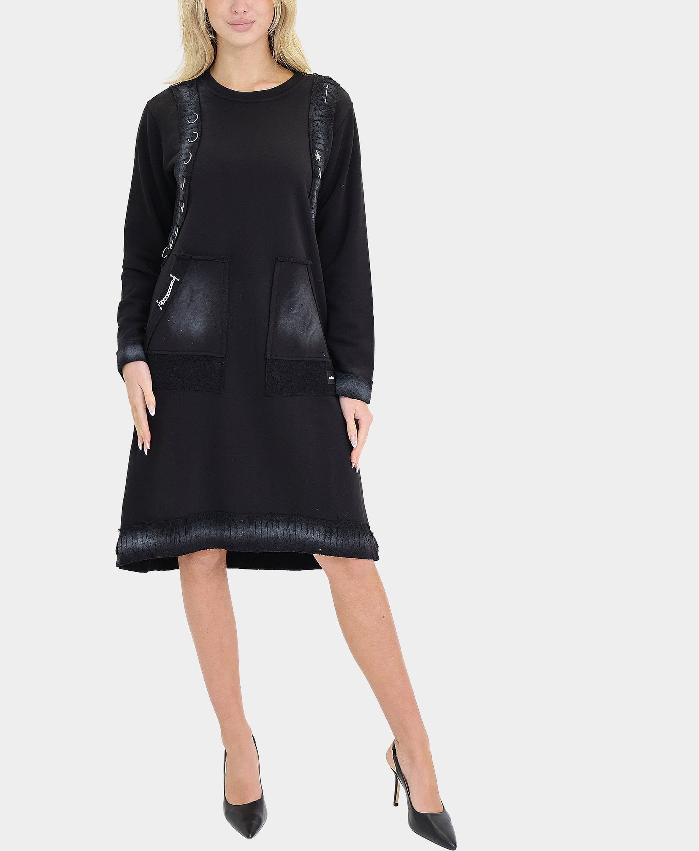 Distressed Dress w/ Rings view 1