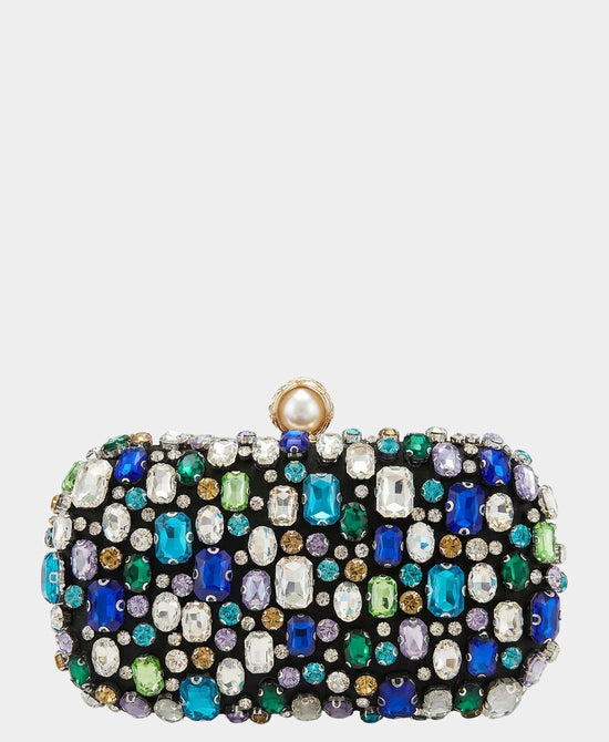 
Stone Clutch Bag in BLACK MULTI view 1