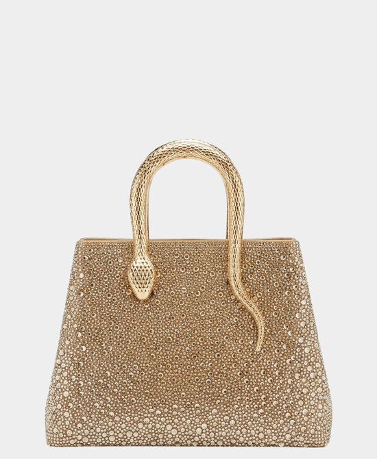 
Crystal Snake Handle Evening Bag in GOLD view 1