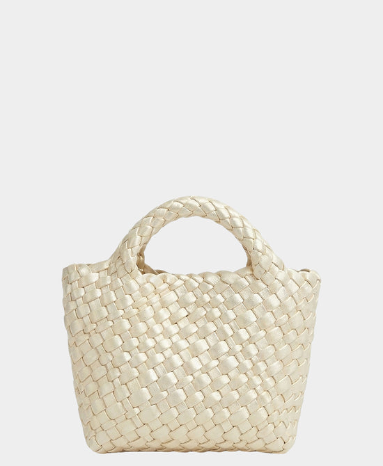 
2in1 Mini Woven Crossbody Bag in PEARL view 2