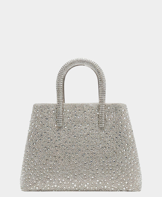 
Crystal Snake Handle Evening Bag in SILVER view 2