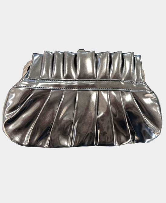 Pleated Crystal Clutch Bag view 