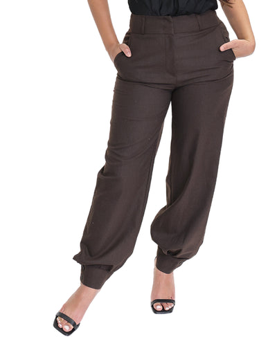 Pants w/ Tapered Bottom & Buttons image 1