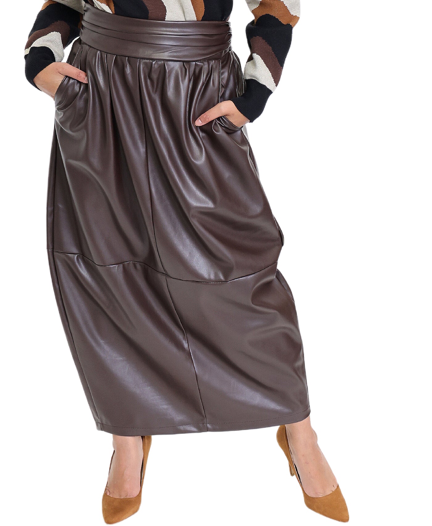 Faux Leather Skirt image 1
