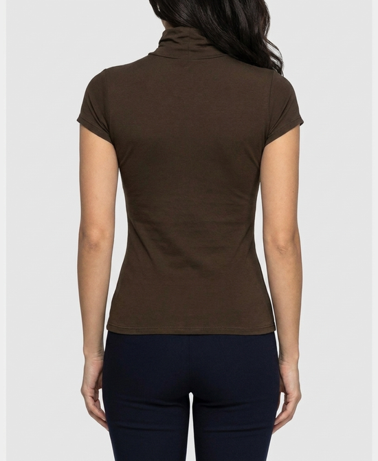 
Mock Neck Top in OLIVE view 2