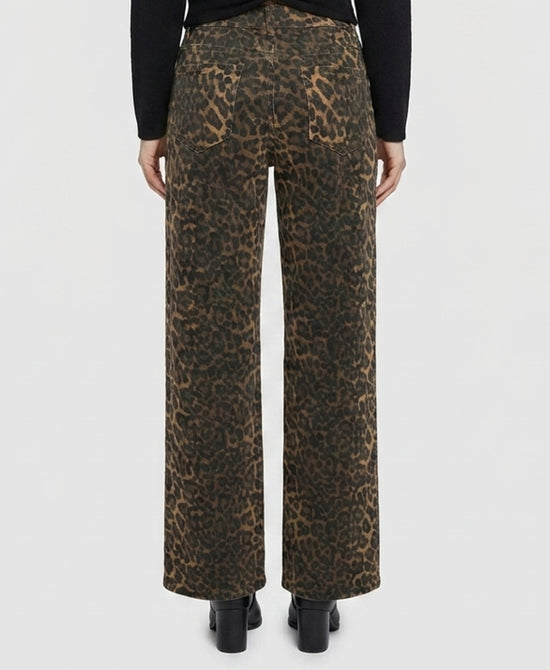 
Leopard Wide Leg Stretch Jeans in BROWN/BLACK view 2
