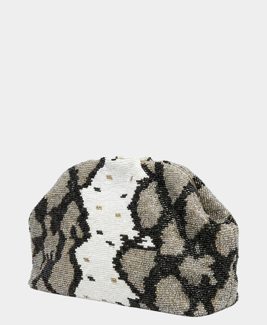 
Beaded Clutch Bag in BLACK/WHITE view 2