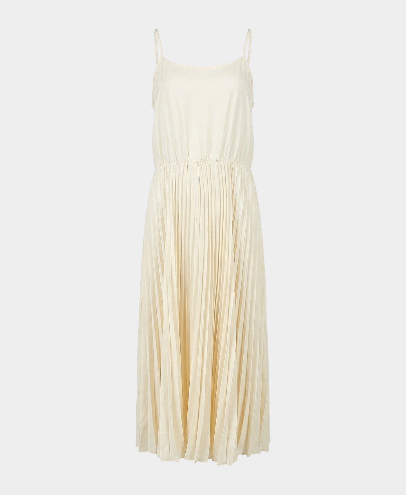 Satin Pleated Midi Dress – FOX'S