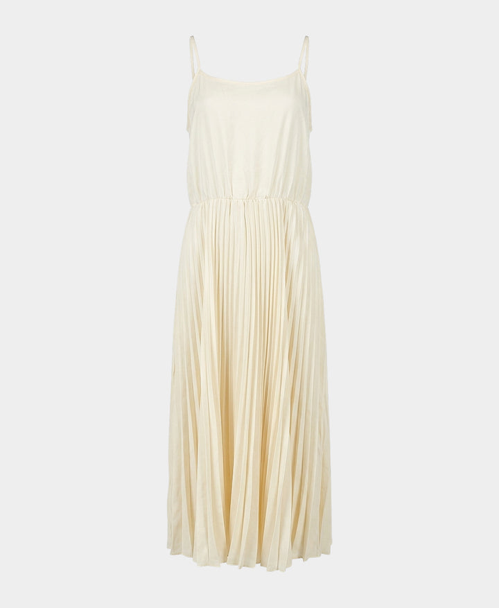 Satin Pleated Midi Dress – FOX'S