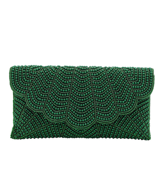 Beaded Scallop Clutch Bag view 