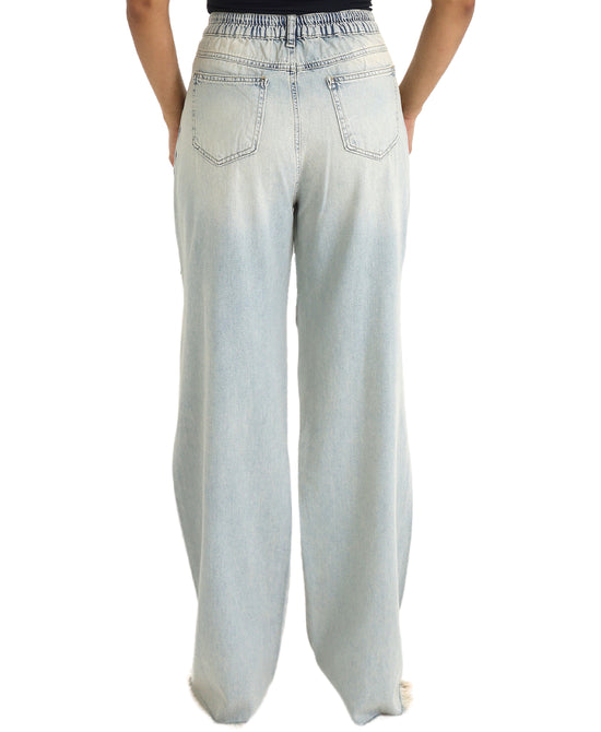 Distressed Jeans w/ Zipper Detail view 2