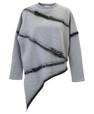 Studded Asymmetrical Sweatshirt image 1