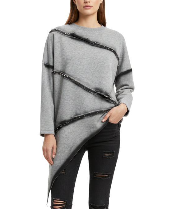 Studded Asymmetrical Sweatshirt view 