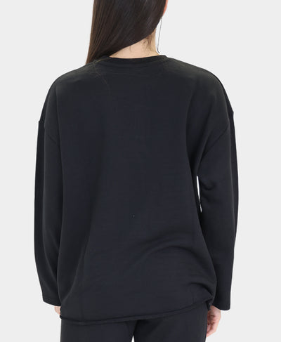 Distressed Sweatshirt w/ Metallic Front image 2