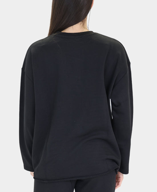 Distressed Sweatshirt w/ Metallic Front view 